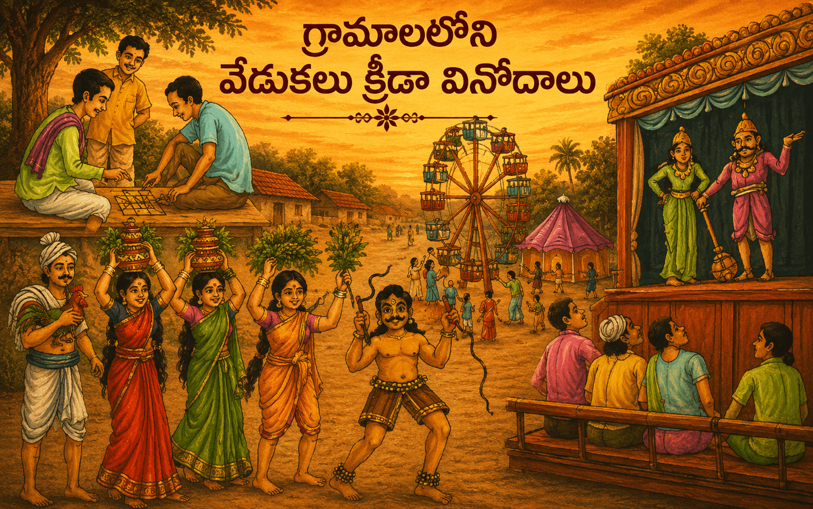 గ్రామాలలోని వేడుకలు క్రీడా వినోదాలు
